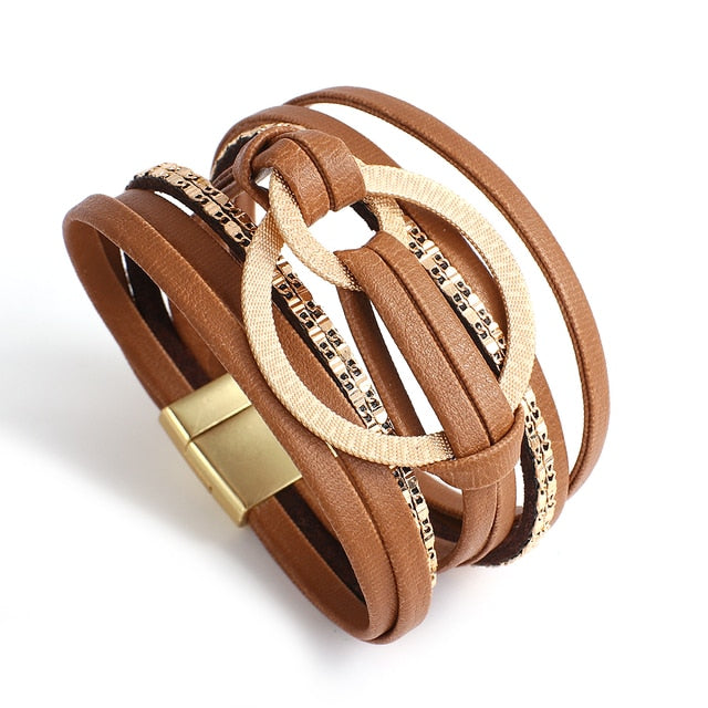 Affluent Store Bohemian Leather Bracelet