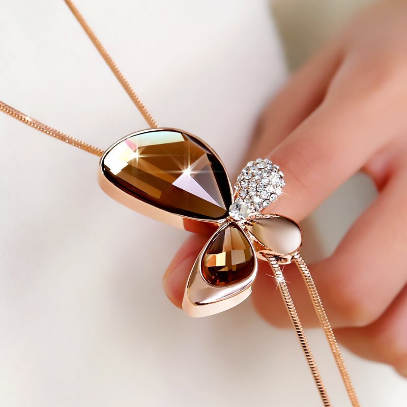 Swarovski Crystal Choker - Fly Butterfly