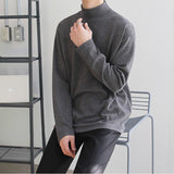 Affluent Casual Velvet Turtleneck Men Loose Sweater