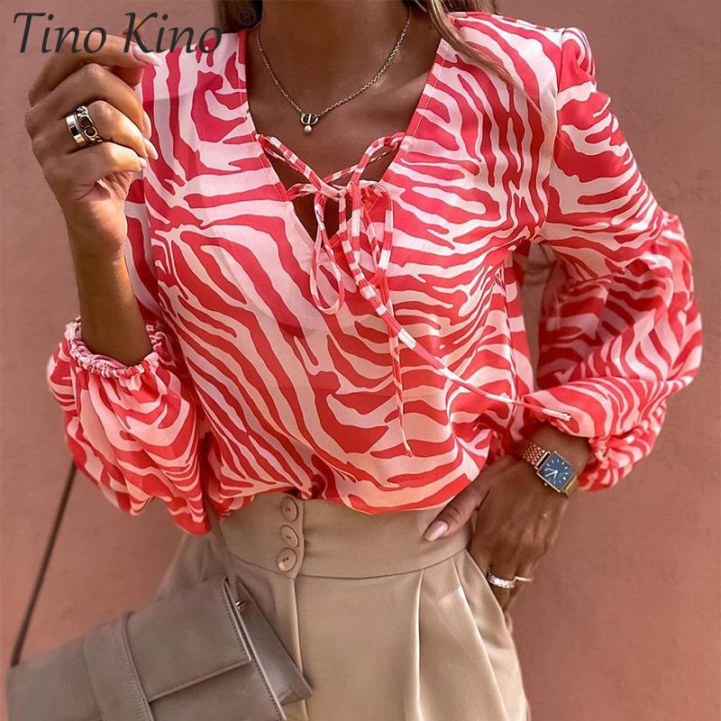 Affluent Zebra V-neck Blouse