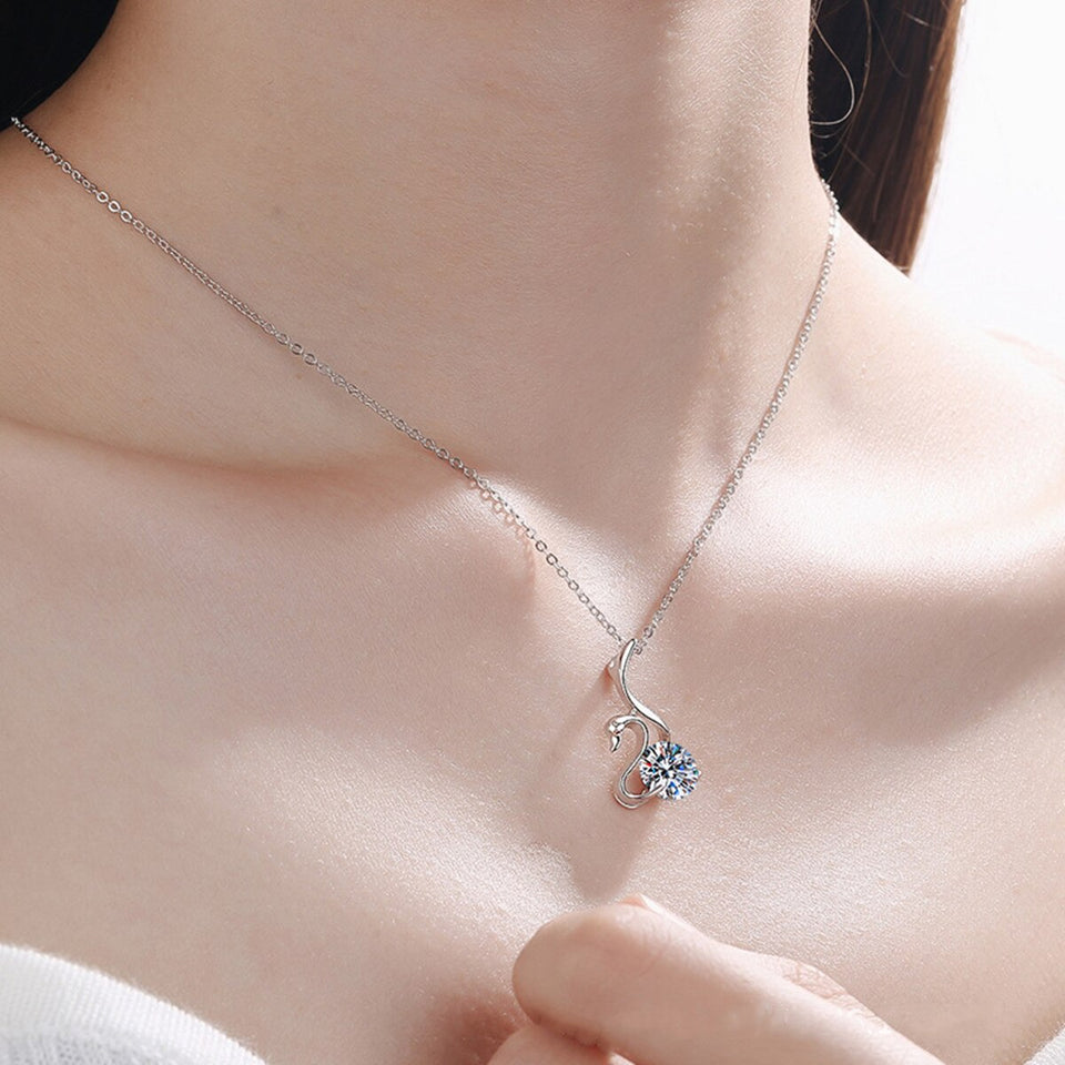 Affluent Swan Diamond Necklace