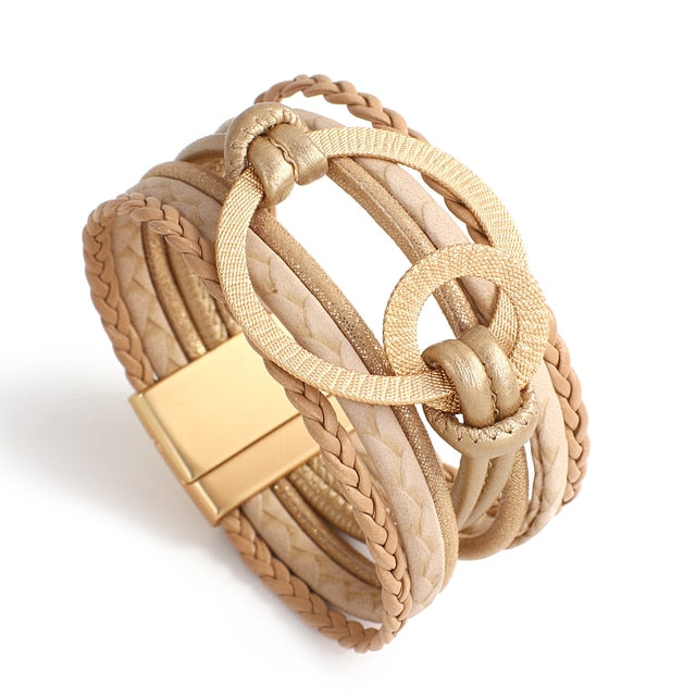 Affluent Store Bohemian Leather Bracelet
