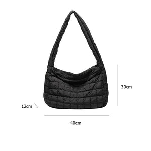 Affluent Lattice Pattern Shoulder Bag