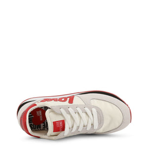 MOSCHINO White Love Suede Sneakers