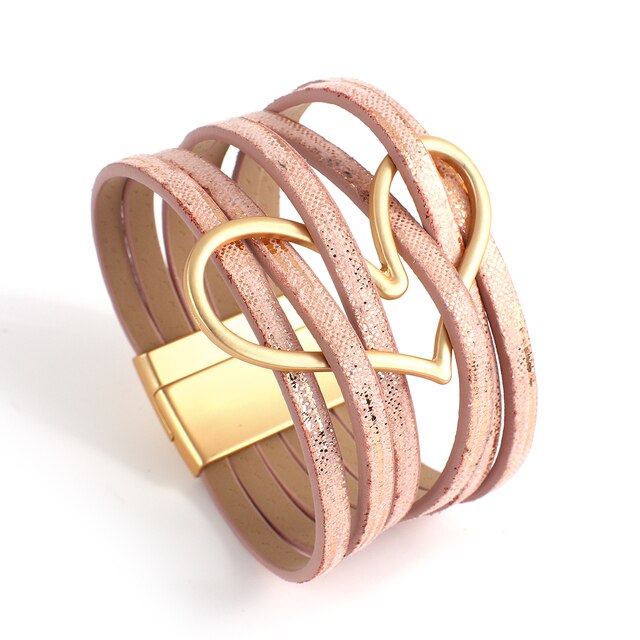 LOVE LOVE LOVE Leather Bracelets - Various colors available