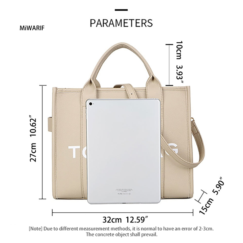 The Tote Bag Large PU Luxury Handbag