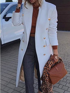 Affluent Double Breasted Long Coat