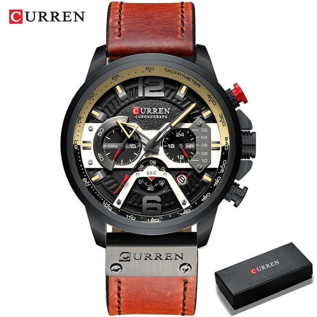 Watch - Leather Bands - Military Style