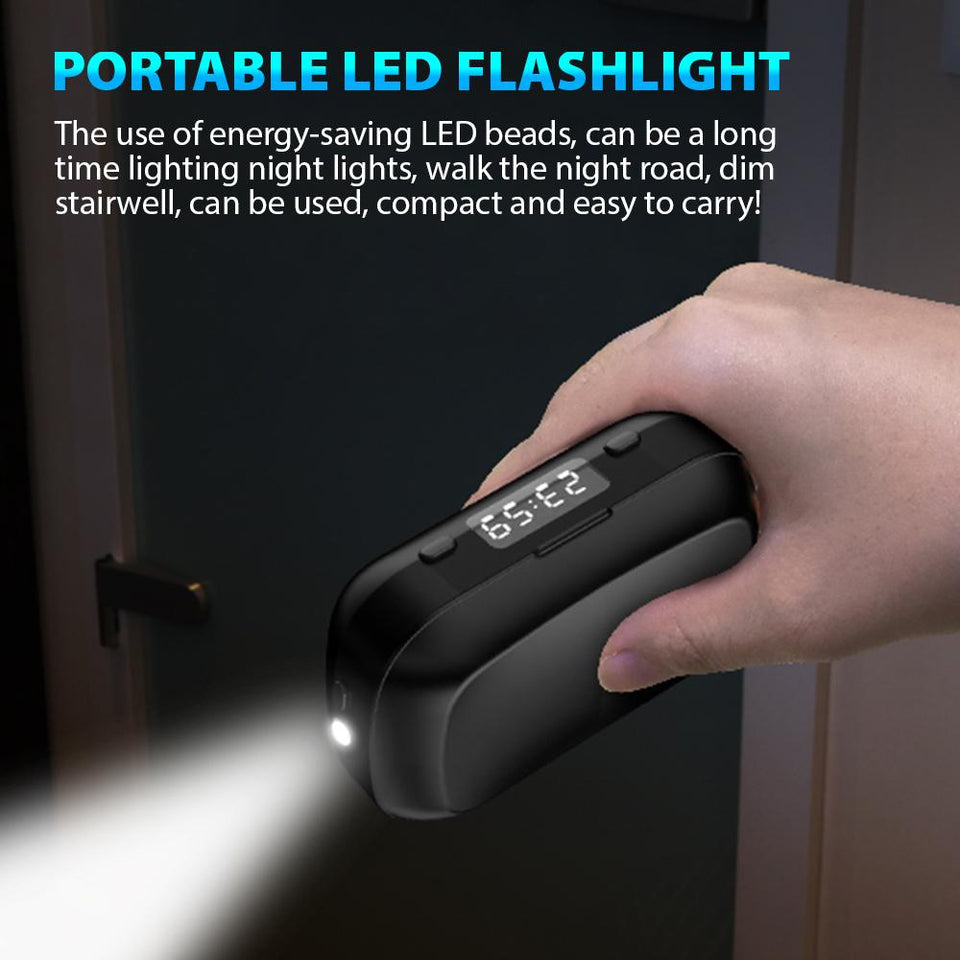 Affluent Bluetooth Earphones with Flashlight Clock Display