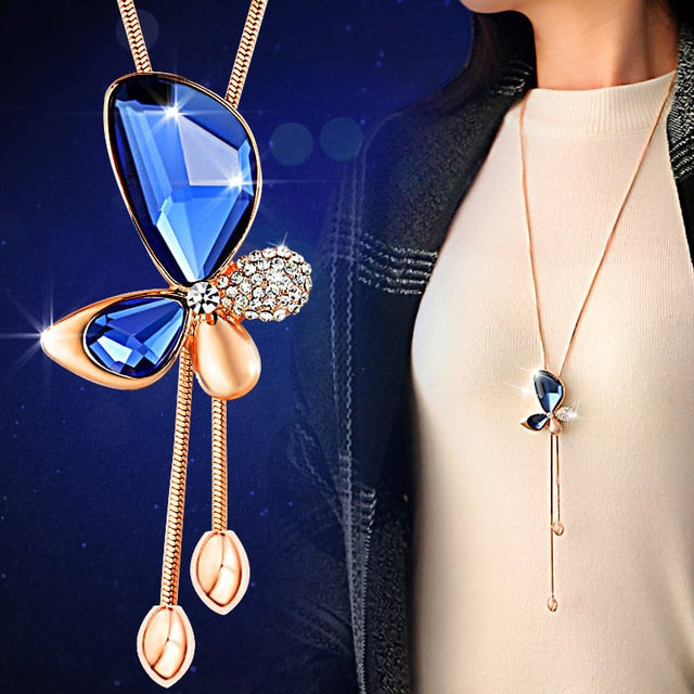 Swarovski Crystal Choker - Fly Butterfly