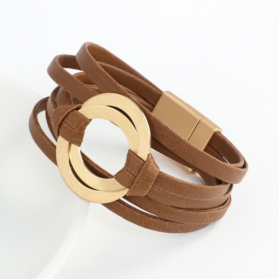 Affluent Store Bohemian Leather Bracelet