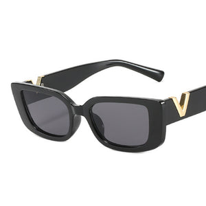 Affluent Rectangle Retro Sunglasses