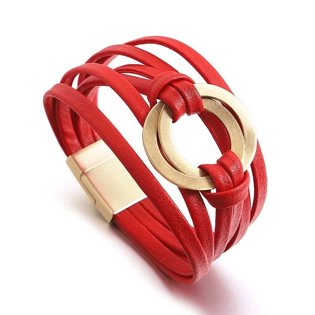 Affluent Store Bohemian Leather Bracelet