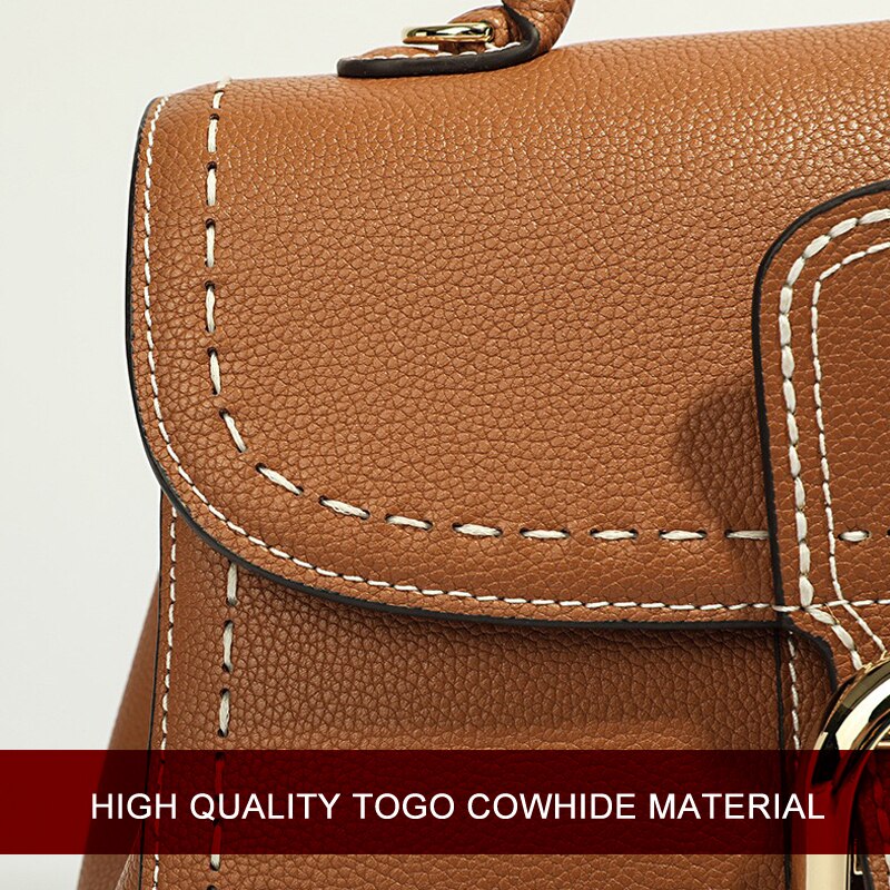 Affluent Togo Cowhide Women Handbag