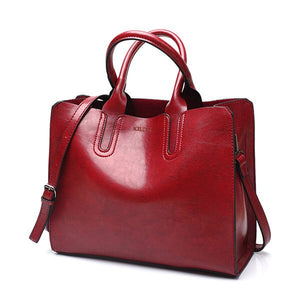 Affluent Store Leather Handbag - Large Size, Trunk Tote