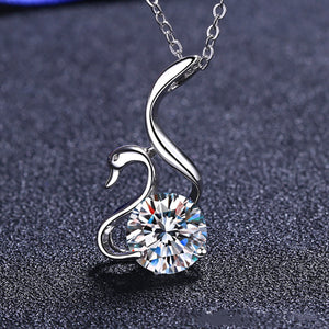 Affluent Swan Diamond Necklace