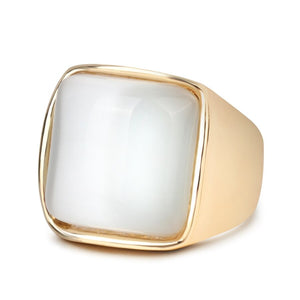 Affluent White Opal Ring