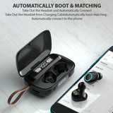 Affluent Bluetooth Earphones with Flashlight Clock Display