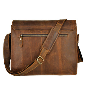 The Affluent Store Genuine Leather Messenger Bag