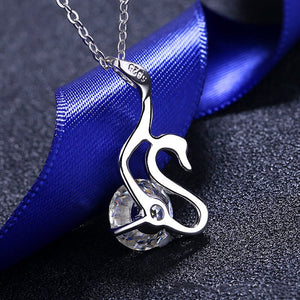 Affluent Swan Diamond Necklace