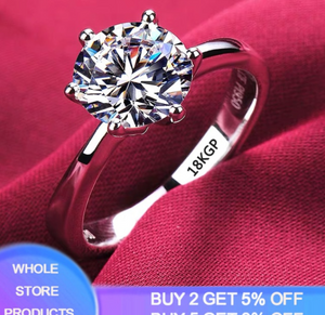 Affluent Engagement Ring - 18K White Gold Ring