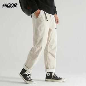 Affluent Loose Corduroy Male Cargo Pants