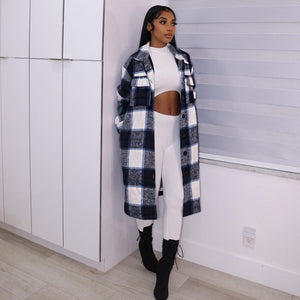 Affluent Checkered Coat